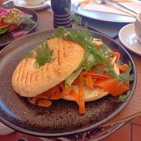 Carrot Lox Bagel at Café Bauturm in Cologne