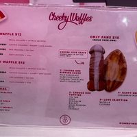 Menu  at Cheeky Waffles in Surfers Paradise