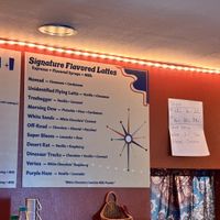 Menu 2 - check out the white paper to the right for milk alternatives  at Nomad Cafe in Kanab