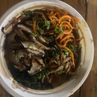 mushroom veggie miso ramen  at Roll it Up in Kihei
