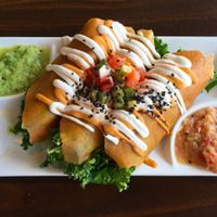 Coconut Kale Enchiladas at Be Raw Food and Juice in Dallas