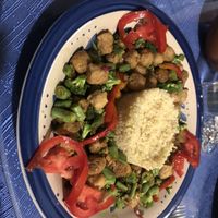 Vegan wok  at La Cúpula in Copacabana