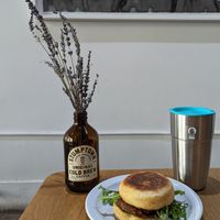 vegan breakfast sandwich at Stumptown Coffee Roasters - Downtown in Portland