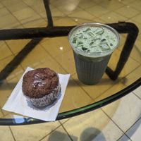 Matcha and banana chocolate chip muffin at Stumptown Coffee Roasters - Downtown in Portland