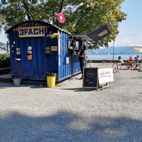 Exterior with lake view at Cafe Bar Voliere in Luzern