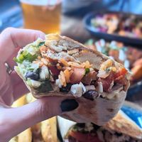 Vegan chicken burrito at Common Bar & Kitchen in Blackpool