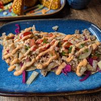 Vegan mushroom tacos at Common Bar & Kitchen in Blackpool