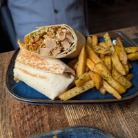 Vegan burrito at Common Bar & Kitchen in Blackpool