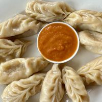 Vegan momos  at Sherpa Cafe in Salida