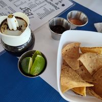 Delicious chips and house made sauces at El Marinero Borracho in San Jose Del Cabo