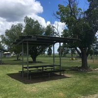 Picnic area - good spot to stop with dogs or kids.  at Whiporie General Store in Whiporie