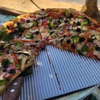 Edgy Veg sub vegan cheese and sauce.  So good! at Sisters Pizza in San Diego