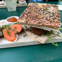 Falafel on flatbread at De Veldkeuken in Bunnik