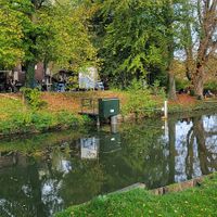 Bezig terras op een leuk oktober dag at De Veldkeuken in Bunnik