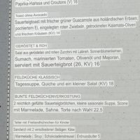 Menü   at De Veldkeuken in Bunnik