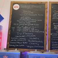 menu with vegan options   at North Park Creamery in San Diego