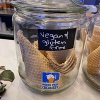 vegan (and gf) cones  at North Park Creamery in San Diego