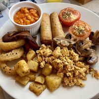 Large cooked breakfast  at The Miggi Vegan Guesthouse in Paignton