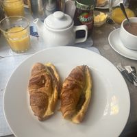 Cheese and bacon croissants  at The Miggi Vegan Guesthouse in Paignton
