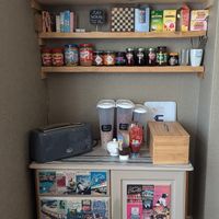 Breakfast bar and games at The Miggi Vegan Guesthouse in Paignton