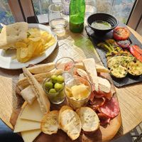 Only the left dish was vegan at Mons Calpe Suite in 