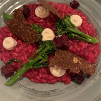 Beetroot risotto   at Boho Social in Doha