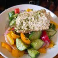 סלט יווני עם מלא גבינת שקדים at Kiosko - קיוסקו in Tel Aviv