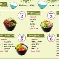 The menu of the restaurant. at Sumak Poke in Fuerteventura
