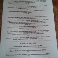 menu - June 2015 at Norman's Coach and Horses in London