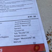 Vegan options available  at Humble Wood Fire Pizza in Gainesville