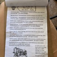Breakfast Card   at TEL Aviv - Yafo in Ballina