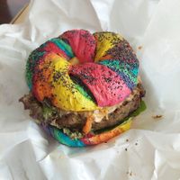 Rainbow bagel at Ola Lina in Kuala Lumpur