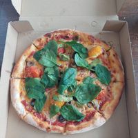 Vegan pizza (ordered with no onion) at Ola Lina in Kuala Lumpur