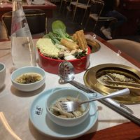 Vegan hot pot at De Zhuang Hot Pot 罗马 德庄火锅 in Rome