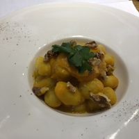 Gnocchi with pumpkin and walnuts  at Gusto Rosso in Vicenza