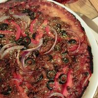 Pizza caen bbq vegana at Pizza Natura in Barcelona