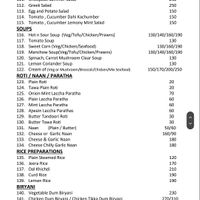 Menu 3 at Cafe Kashish in Palolem
