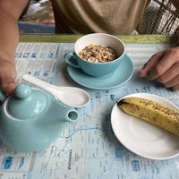 Müsli mit Sojamilch und Banane   at Cafe Kashish in Palolem
