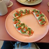 Hummus Toasts at Buen Confidente in Merida