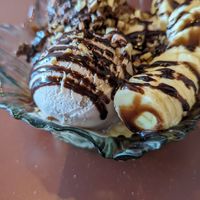 Banana split at Buen Confidente in Merida