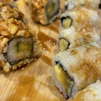 Hot avocado roll with almond  at Salema My Sushi in Salema