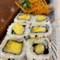 Mango and pineapple rolls (special order, outside the menu)  at Salema My Sushi in Salema