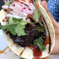 Mock duck tacos at Muddy Waters Bar and Eatery in Minneapolis