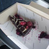 Chocolate slice at Honest Greens - Chiado in Lisbon