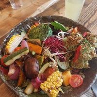 Green Bowl with grilled veggies and herb tofu at Honest Greens - Chiado in Lisbon
