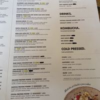 Breakfast menu May 2026  at Honest Greens - Chiado in Lisbon