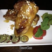 Vegan Banana Fritter - yum! at Blue Piano in Birmingham