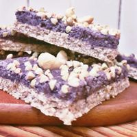 sugar free blueberry cashew slice at Formosa Delight in Dunedin