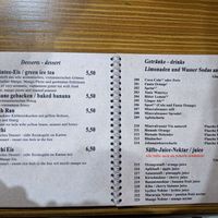 Menu 11 - desserts and cold drinks. at Umi Vegan in Berlin