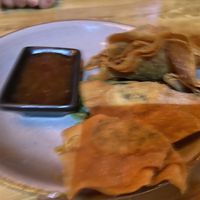 The filled pastry starter   at Umi Vegan in Berlin